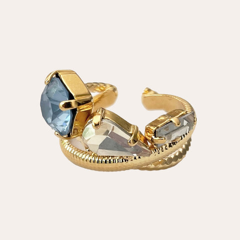 ring blauw roze